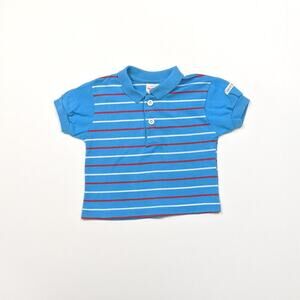 Vintage Healthtex Polo Shirt Baby Boys Size 18m Blue Stripe